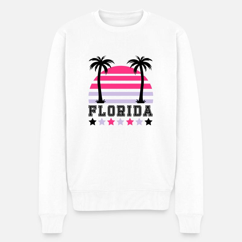 florida2 - Männer Premium Bio Pullover - Weiß