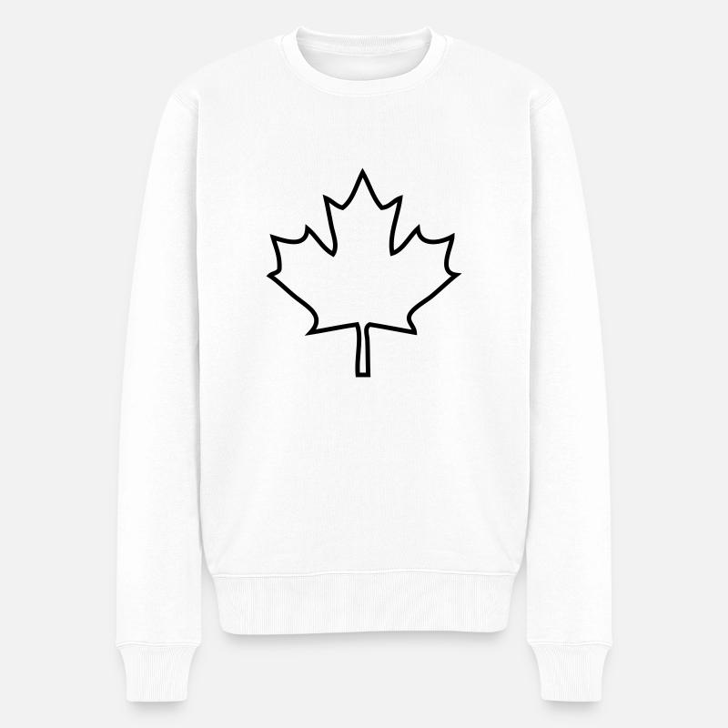 Feuilles d’érable du Canada - Pull Premium bio Homme - blanc