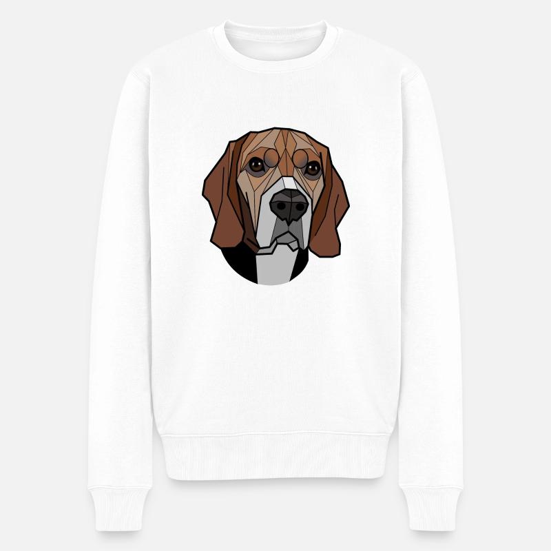 Beagle - Männer Premium Bio Pullover - Weiß