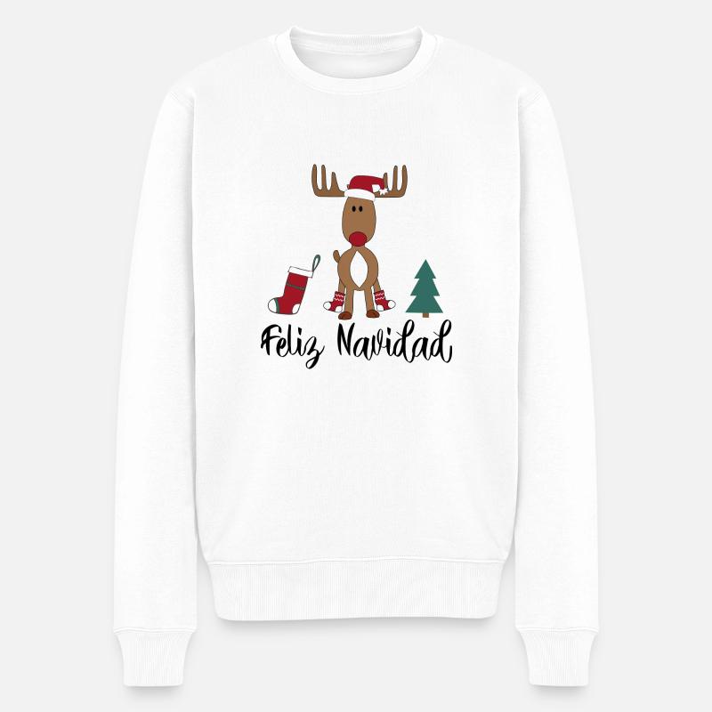 Espagnol de Noël - Pull Premium bio Homme - blanc