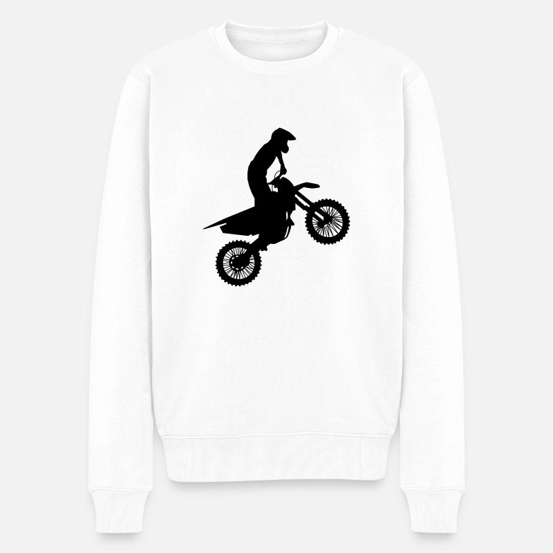 motocross - Männer Premium Bio Pullover - Weiß