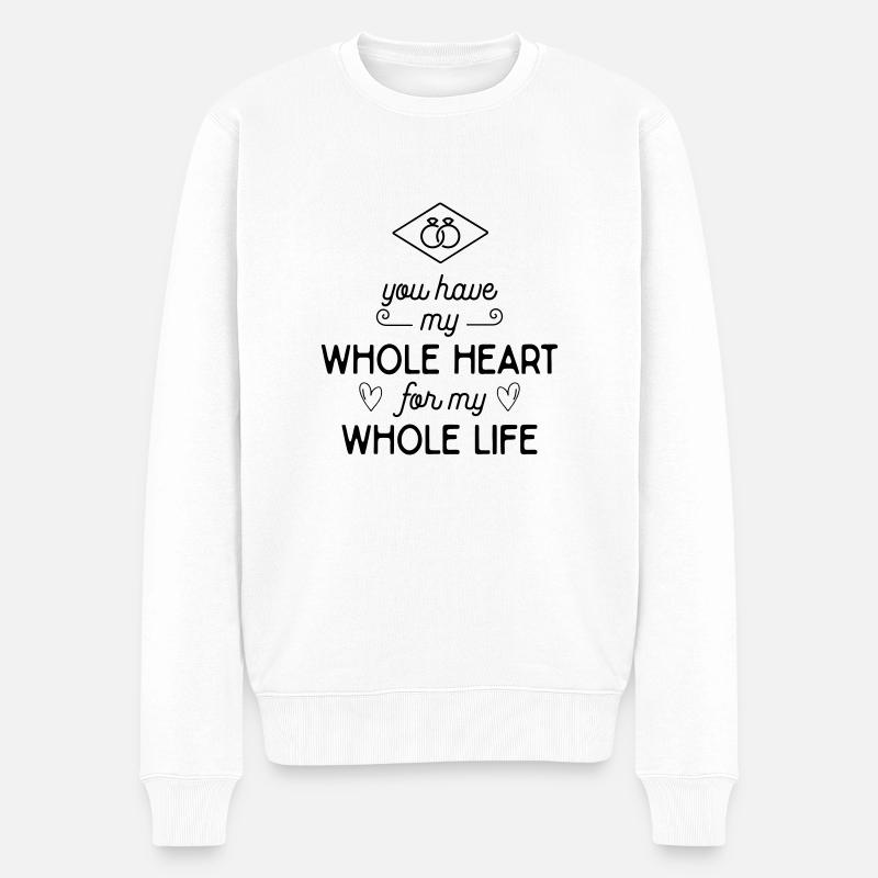 Liebeserklärung - Männer Premium Bio Pullover - Weiß
