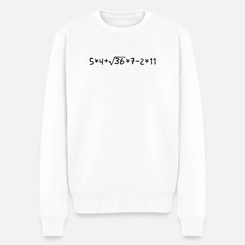 40e anniversaire - une tâche mathématique... - Pull Premium bio Homme - blanc