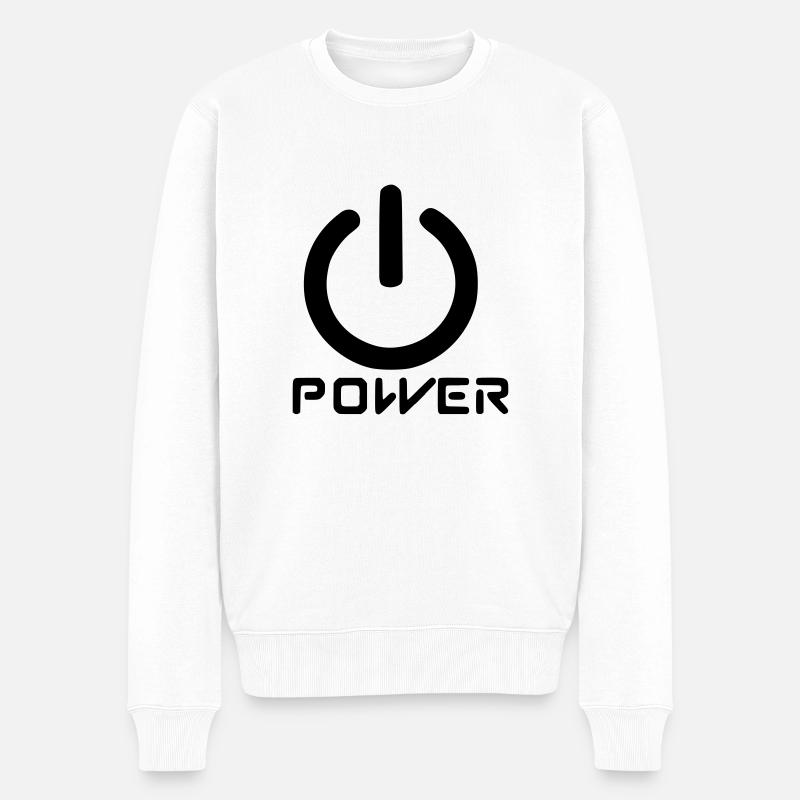 Power - Pull Premium bio Homme - blanc