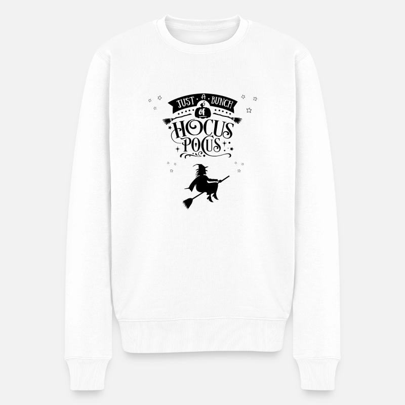 Halloween Witch - Männer Premium Bio Pullover - Weiß