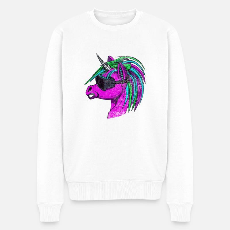 La licorne magique à l’honneur - Pull Premium bio Homme - blanc