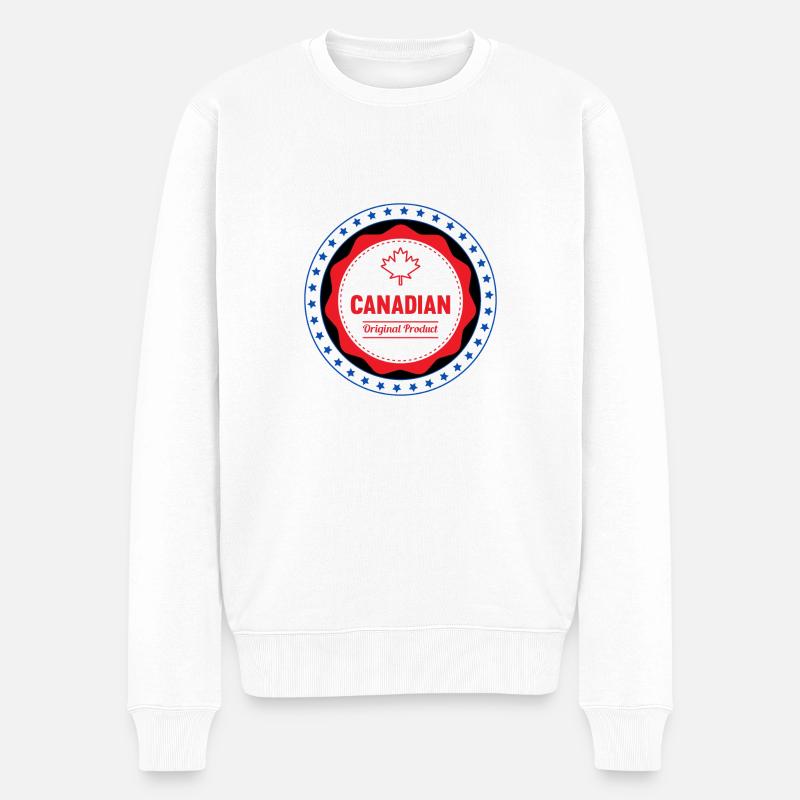 Canada, feuille d’érable. - Pull Premium bio Homme - blanc