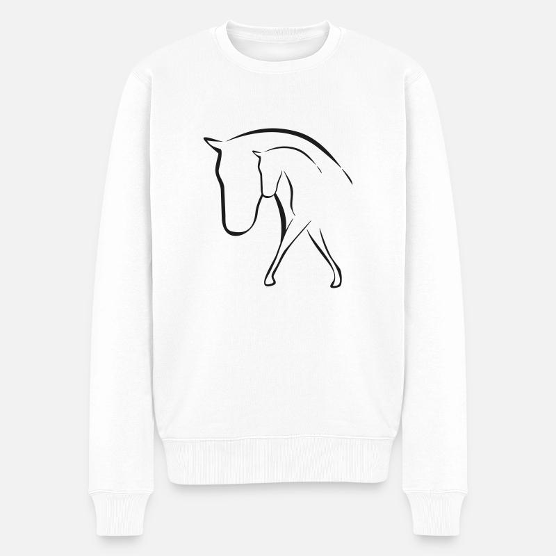 Cheval - Pull Premium bio Homme - blanc