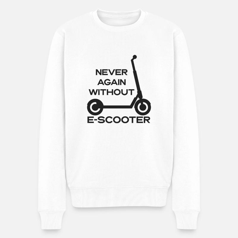 E-Scooter Roller Scooter - Men's Premium Organic Jumper - white