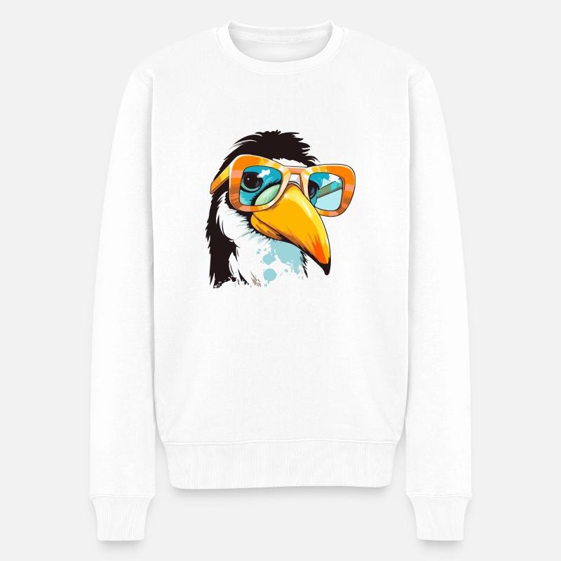 Look le toucan - Pull Premium bio Homme - blanc