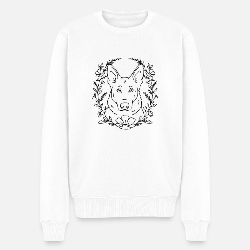 fleurs de chien des patrons - Pull Premium bio Homme - blanc