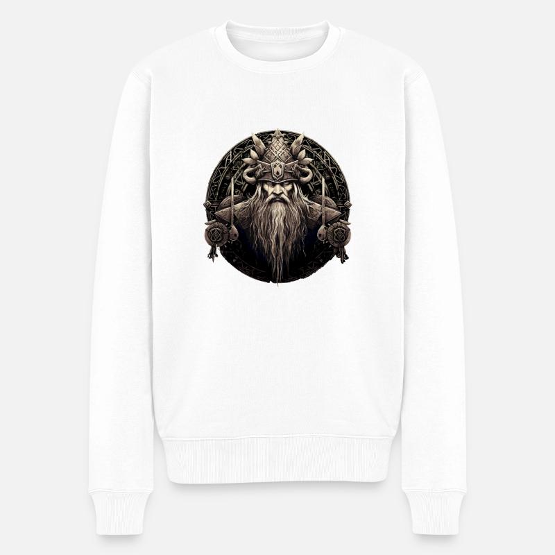 Viking Design Odin Valhalla Norsemen - Pull Premium bio Homme - blanc