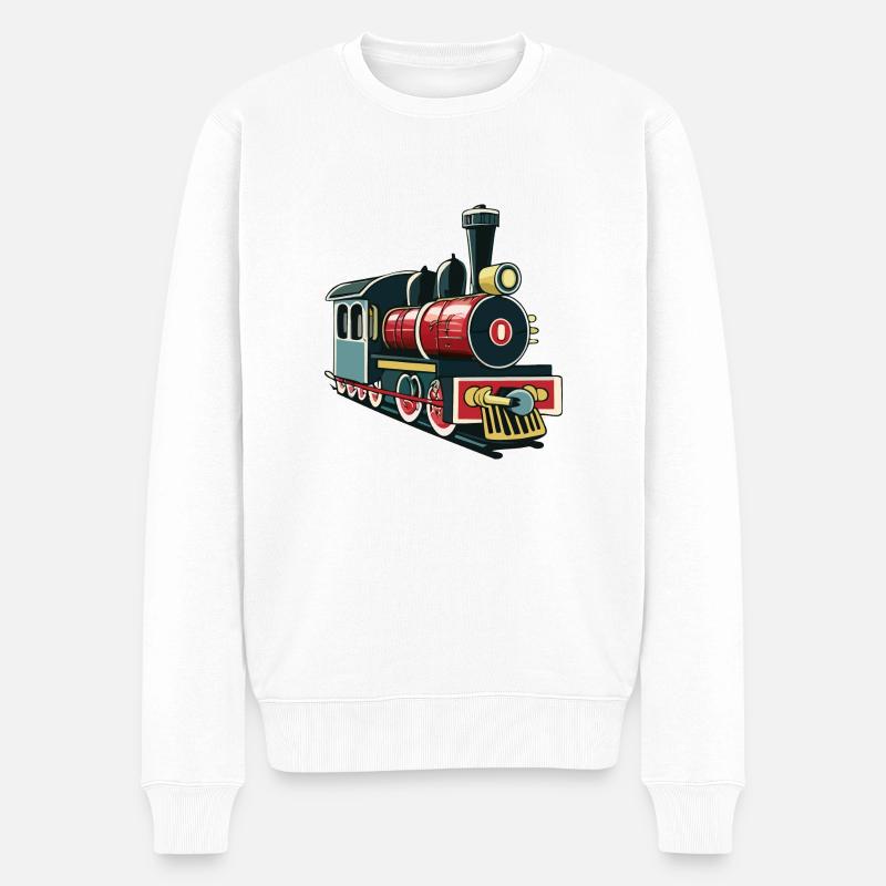 Train jouet - Pull Premium bio Homme - blanc