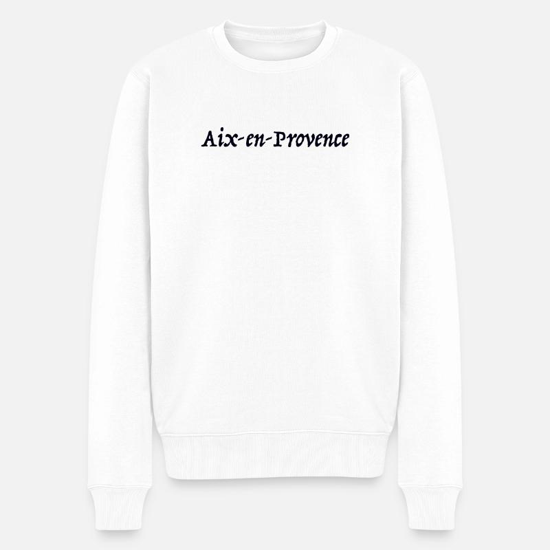 Aix-en-Provence France Frankreich - Männer Premium Bio Pullover - Weiß