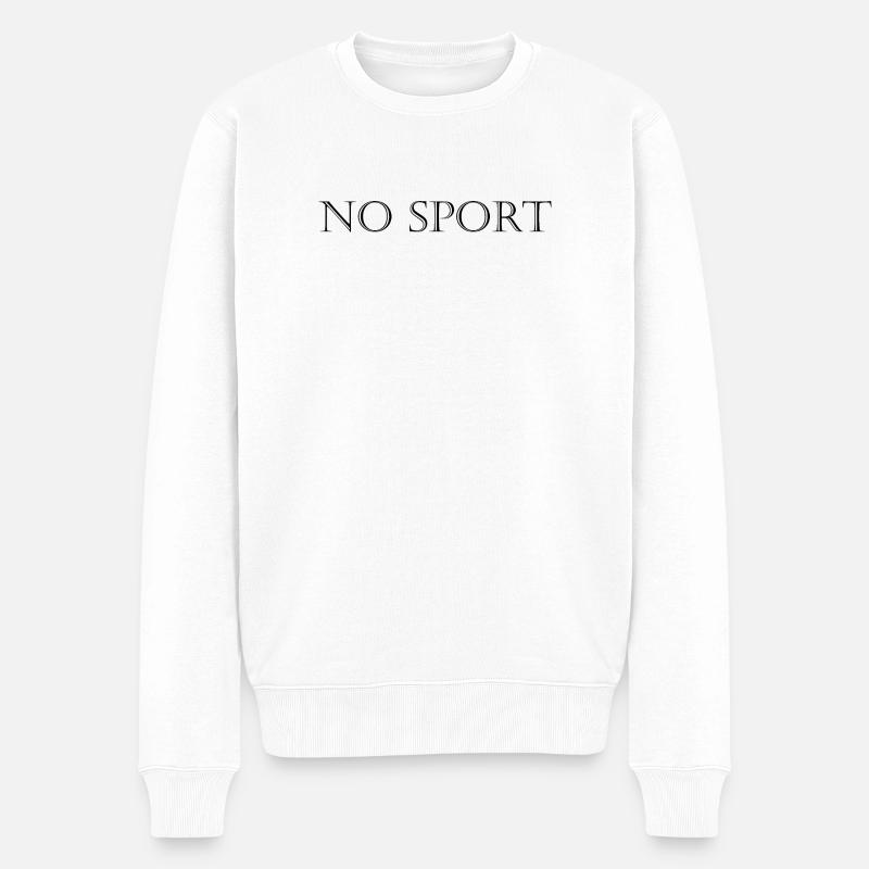 no sport - Männer Premium Bio Pullover - Weiß