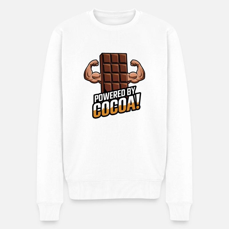 Propulsé par le cacao ! - Pull Premium bio Homme - blanc