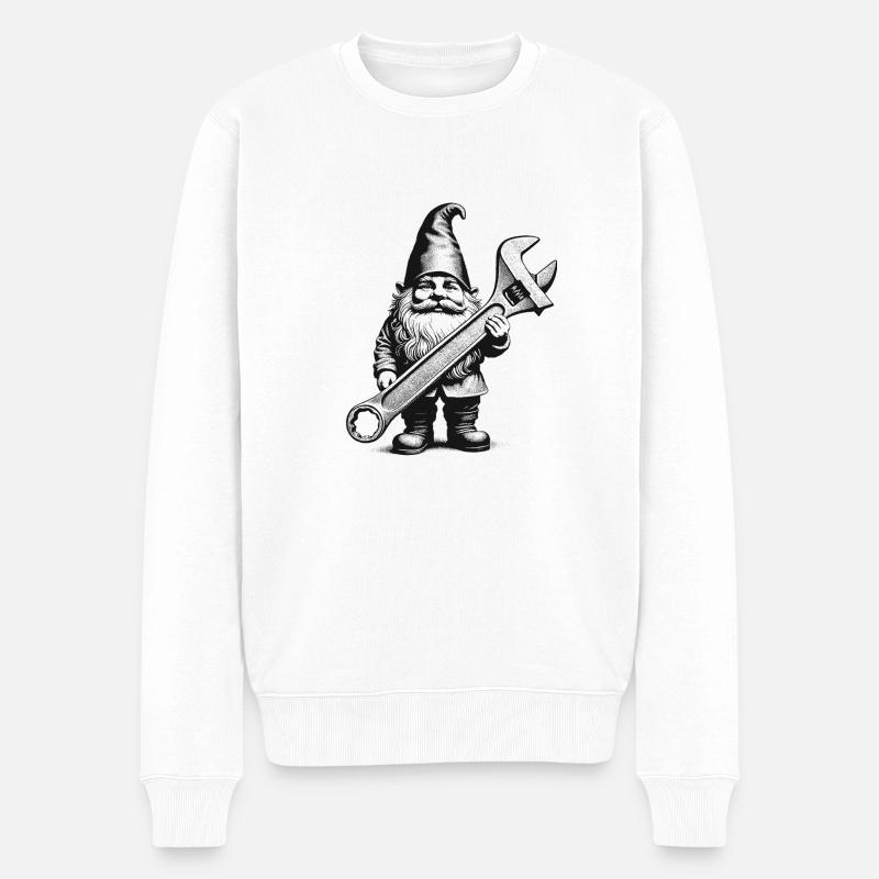 Zwerg - Männer Premium Bio Pullover - Weiß