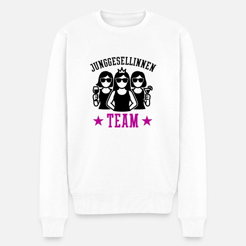 Junggesellinnen Team Jga - Männer Premium Bio Pullover - Weiß