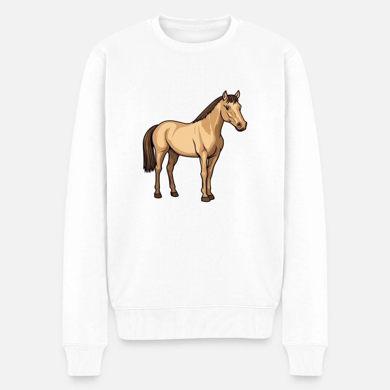 Cheval - Pull Premium bio Homme - blanc