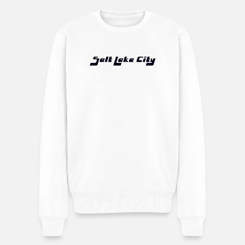 Salt Lake City - Männer Premium Bio Pullover - Weiß