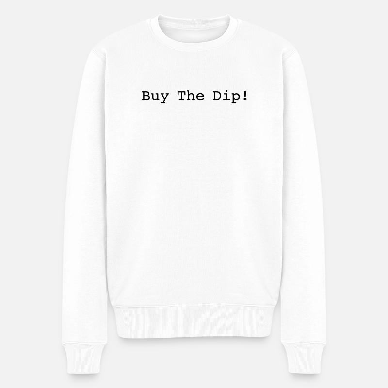 Buy The Dip!  - Männer Premium Bio Pullover - Weiß