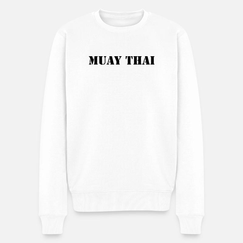 MUAY THAI - Männer Premium Bio Pullover - Weiß