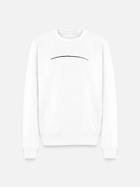 coup de pinceau rayé ligne - Pull Premium bio Homme - blanc