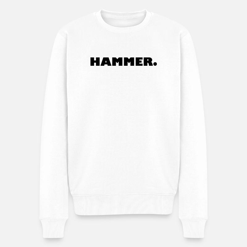 HAMMER. - Männer Premium Bio Pullover - Weiß