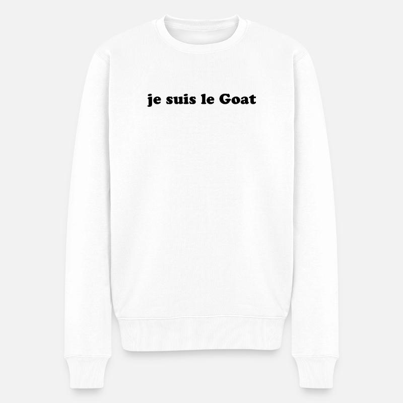 Tshirt idée humour goat  - Pull Premium bio Homme - blanc