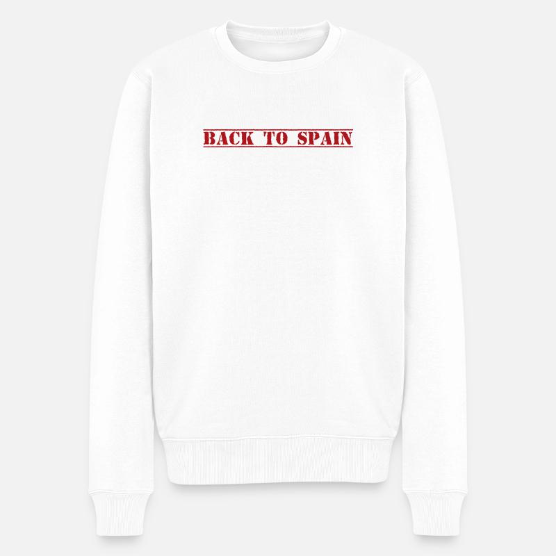 Spain Spanien - Männer Premium Bio Pullover - Weiß