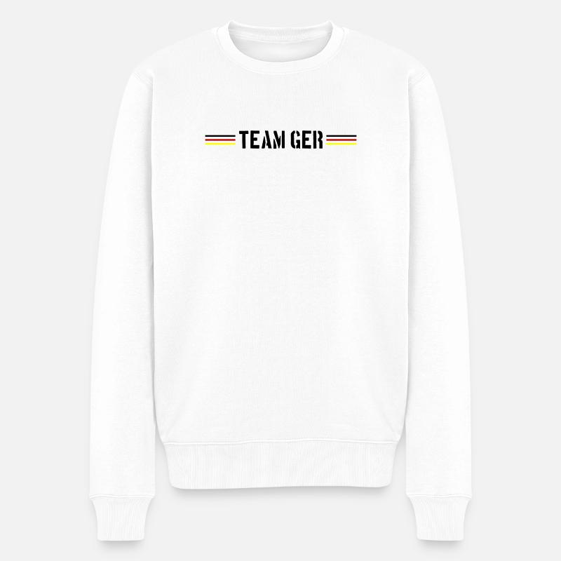 Deutschland Team Germany Fahne - Männer Premium Bio Pullover - Weiß