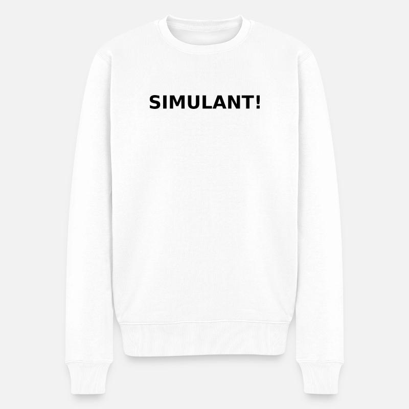 Simulateur! - Pull Premium bio Homme - blanc