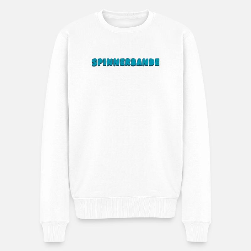 Spinnerbande - Männer Premium Bio Pullover - Weiß