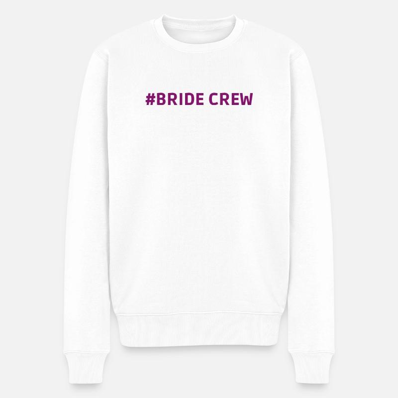 #Bride Crew hen night - Männer Premium Bio Pullover - Weiß