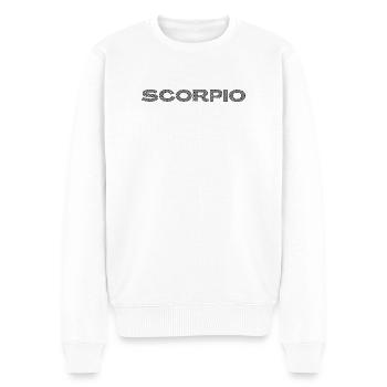 SCORPIO – Checkerboard Zodiac Statement - Men's Premium Organic Jumper - white - Front - Thijin (182cm)