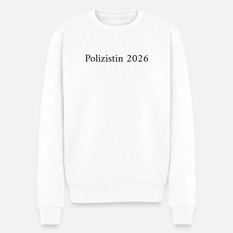 Polizistin 2026 – Berufsstolz - Männer Premium Bio Pullover - Weiß