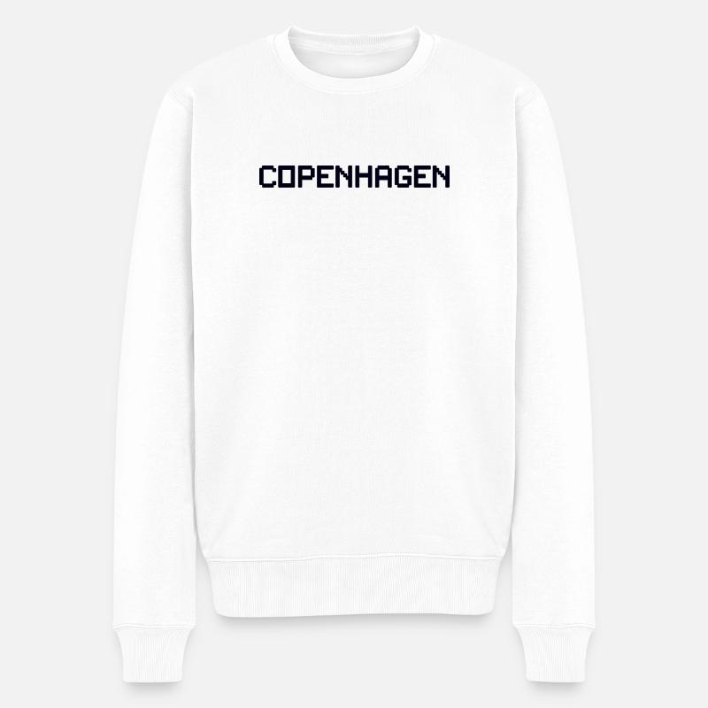 Copenhague, Danemark - Pull Premium bio Homme - blanc