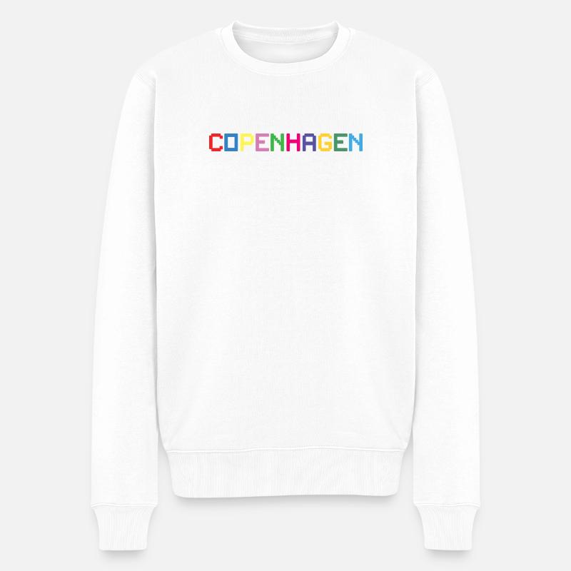 Copenhague, Danemark - Pull Premium bio Homme - blanc