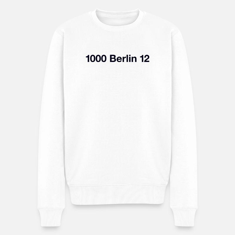 Berlin 12 Charlottenburg - Männer Premium Bio Pullover - Weiß