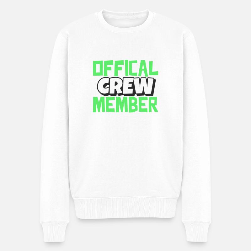 Official Crew Member Design - Männer Premium Bio Pullover - Weiß