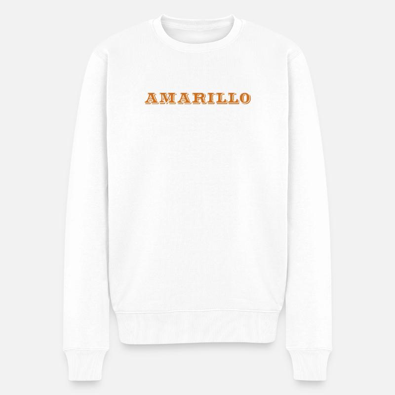 Amarillo Texas - Männer Premium Bio Pullover - Weiß