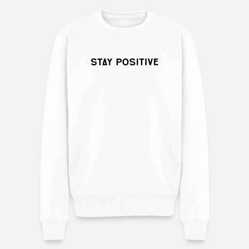 Restez positif - Pull Premium bio Homme - blanc