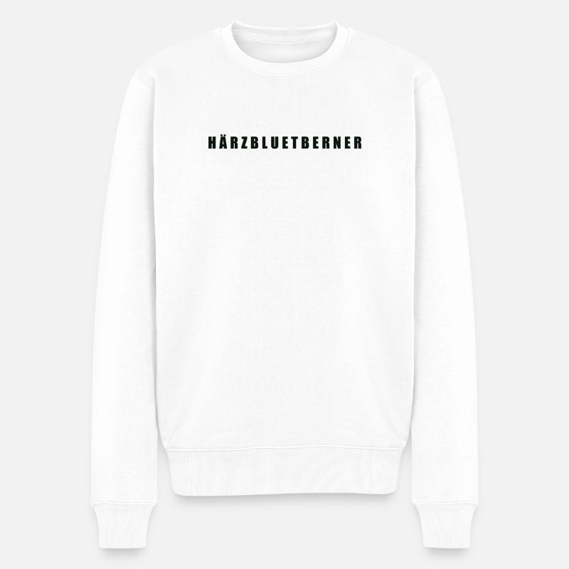 Härzbluetberner Berner Kanton Bern - Männer Premium Bio Pullover - Weiß