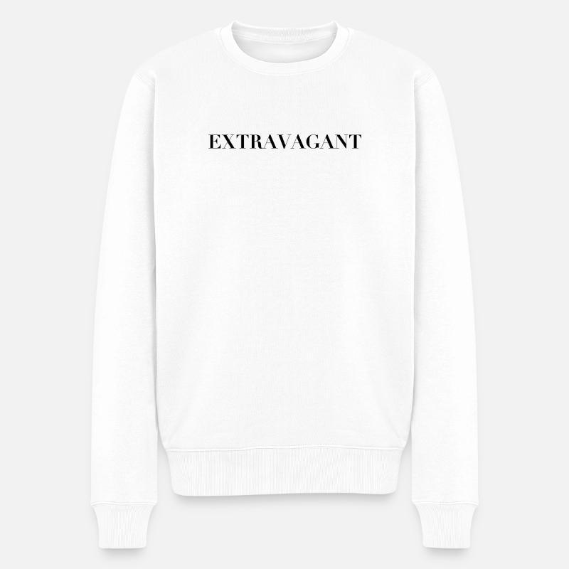 Extravagant - Männer Premium Bio Pullover - Weiß
