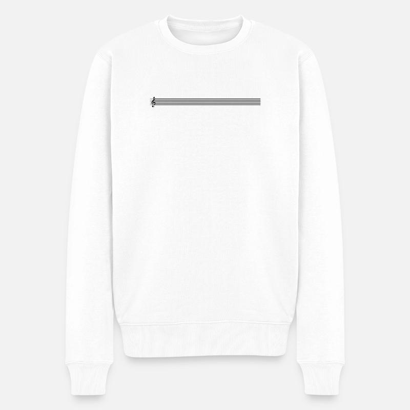 Portées avec clé - Pull Premium bio Homme - blanc