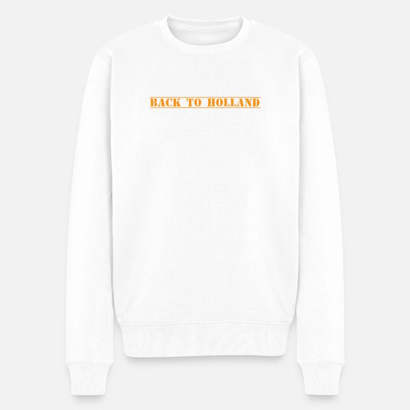 Holland - Männer Premium Bio Pullover - Weiß