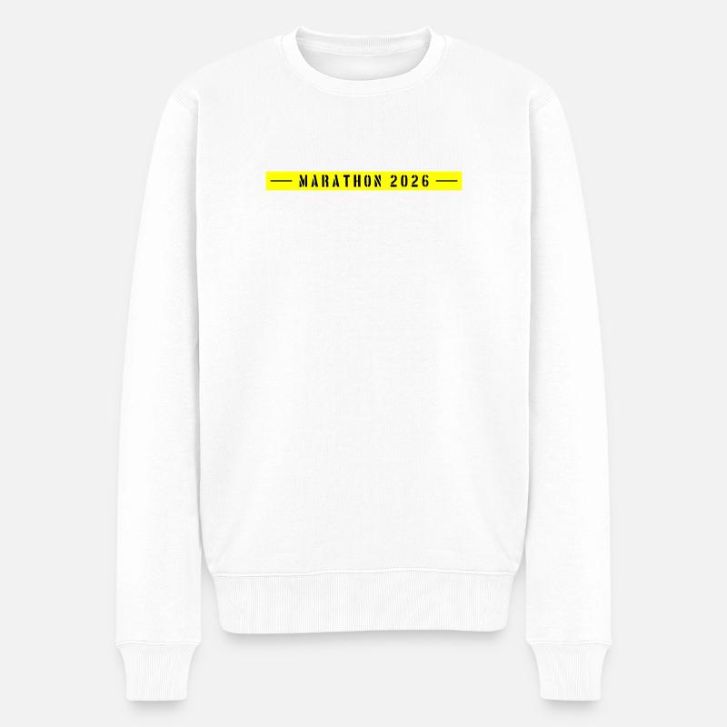 Marathon 2026 - Pull Premium bio Homme - blanc