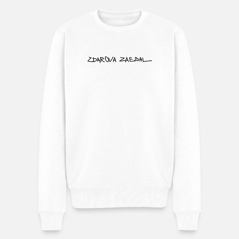 ZDAROVA ZAEBAL - Pull Premium bio Homme - blanc