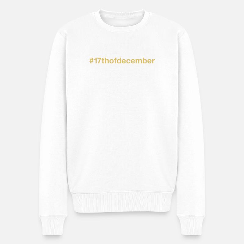 Né le 17 décembre Anniversaire - Pull Premium bio Homme - blanc