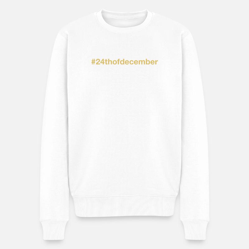 24. Dezember Weihnachten Tannenbaum - Männer Premium Bio Pullover - Weiß